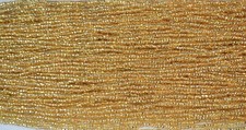 Light Gold Silver-lined Czech PRECIOSA  glass 11/0 seed beads, 1 Hank