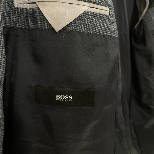 Hugo Boss Men's 44R US Blazer Lanificio Tesse Biella Navy Wool Zip Off Inserts - Picture 9 of 12