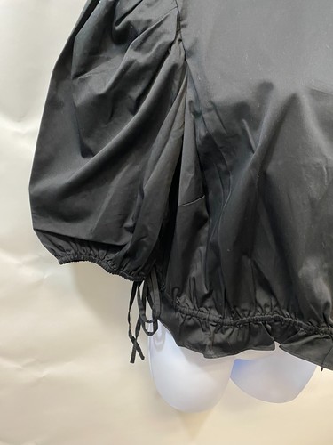 Danielle Bernstein manga abullonada talla 1X Top corto negro de algodón/spandex (nuevo con etiquetas) - Imagen 7 de 17