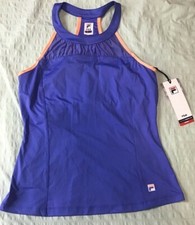 Fila Colorful Play Halter Womens Tennis Tank Blue Orange Green Sz US M