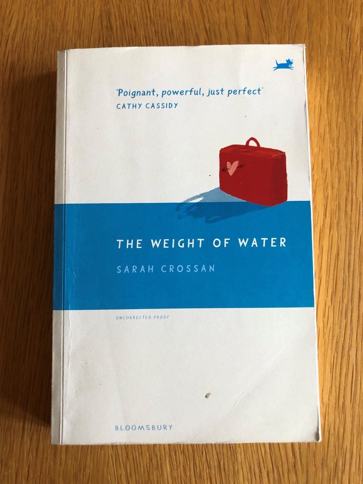 THE WEIGHT OF WATER by SARAH CROSSAN - BLOOMSBURY- P/B - *PROOF*