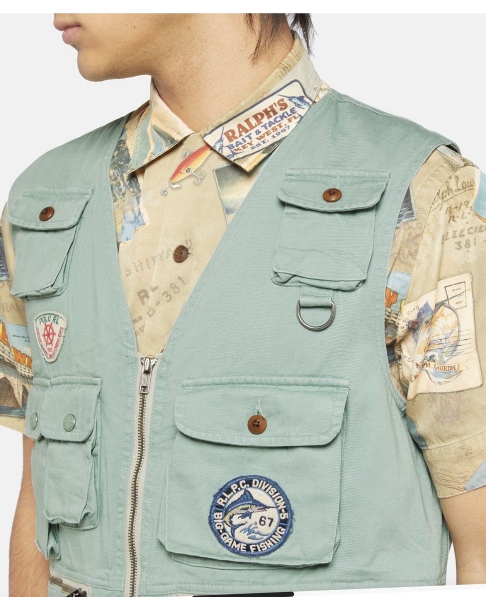 Polo Ralph Lauren Chino Utility Vest Gilet Fisherman Sportsman