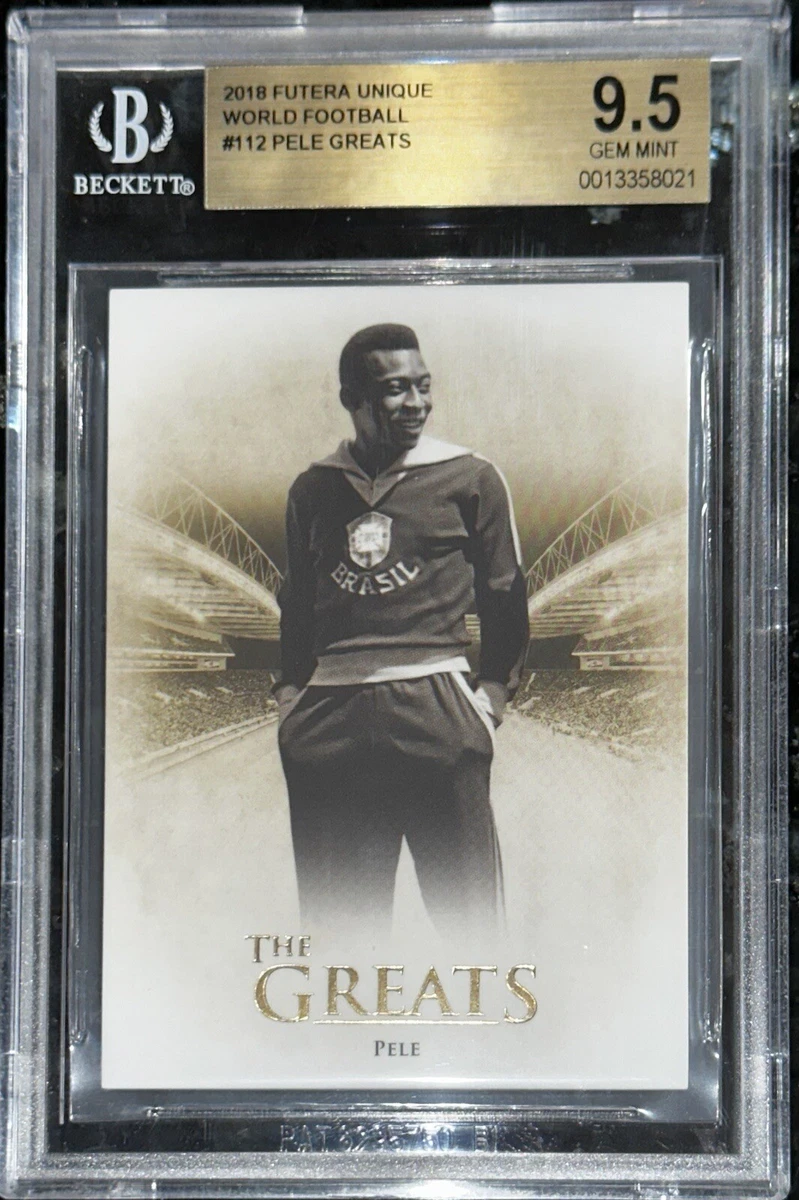 Pop 1 of 6!💎2018 PELE FUTERA UNIQUE WORLD FOOTBALL GOLD FOIL #112 BGS 9.5  prizm | eBay