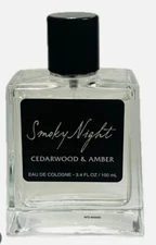 Tru Fragrance Smoky Night Cedarwood & Amber Eau De Cologne Spray 3.4 oz New