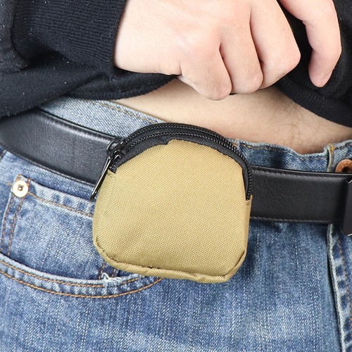 Outdoor Travel Micro Double Layer Zippered Bag Mini Sundries Case Coin Key Pouch - Picture 5 of 19