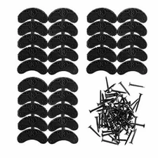 Heel Plates 30 Pcs Rubber Shoes Heel Taps Tips Repair Pad Replacement For Boots 
