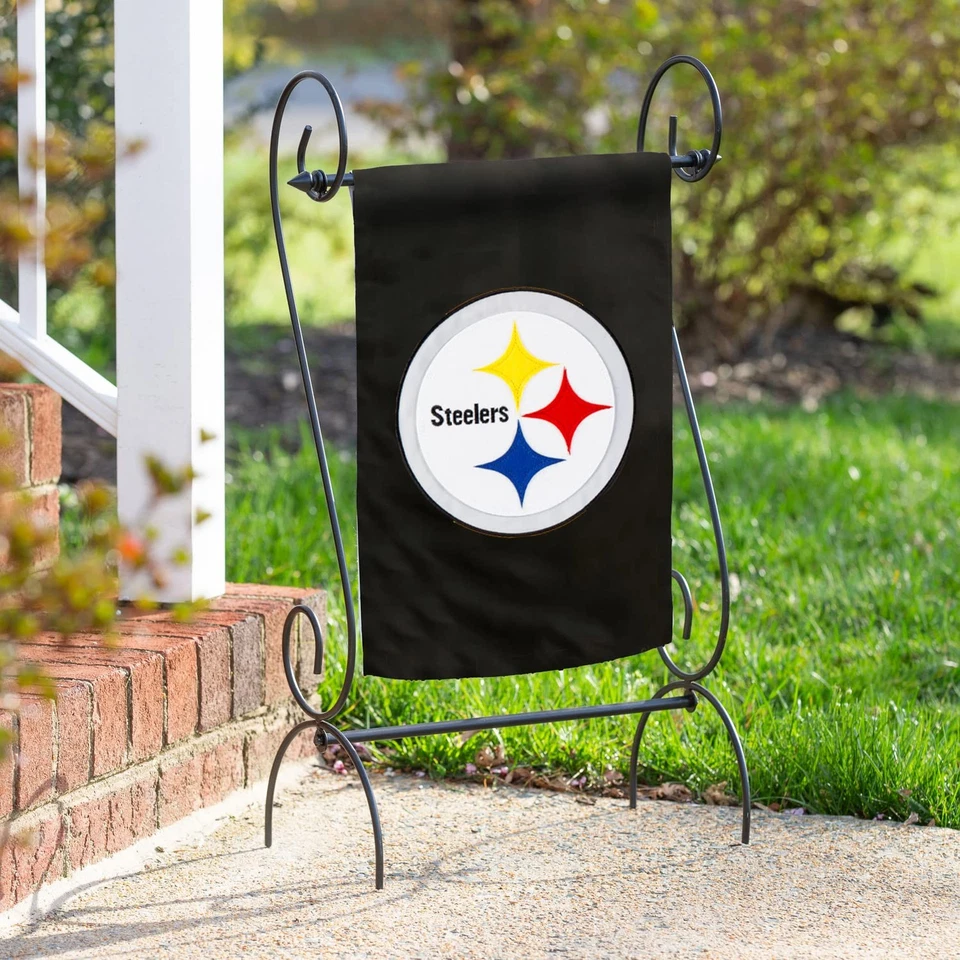 Apliques de jardín Evergreen Pittsburgh Steelers bandera - 12,5 X 18 pulgadas al aire libre Spo Foto 3 de 3