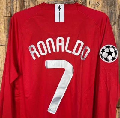 Manchester United 2007-08 Home Long Sleeve Soccer Jersey RONALDO