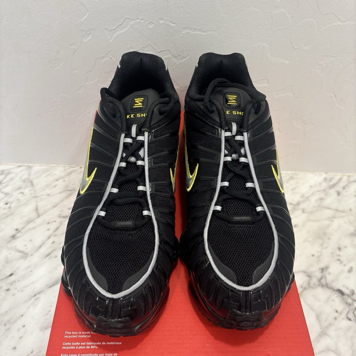 Size 11.5 - Nike Shox TL Black Dynamic Yellow for sale online | eBay