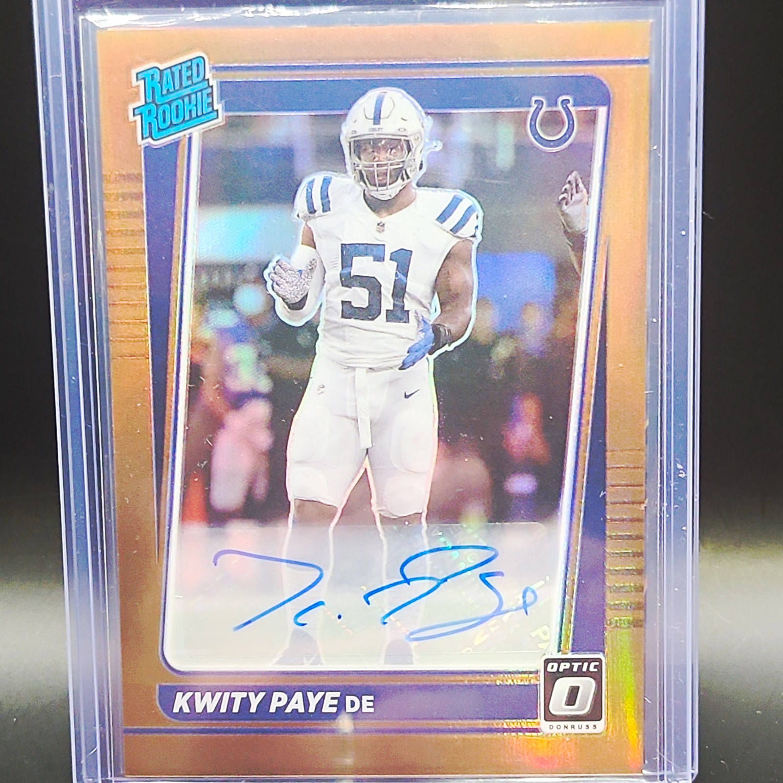 Panini 2021 Donruss Optic Kwity Paye Rated Rookie Bronze Prizm Auto #248