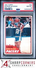 1981 TOPPS MID-WEST #92 GEORGE McGINNIS PACERS HOF PSA 8