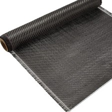 Jecery 6.5ft x 12" Carbon Fiber Fabric Roll Pure x 12", Black