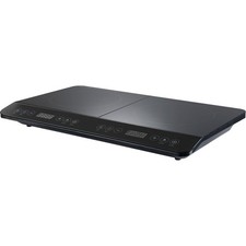 silver style table domino à induction 58cm 3400w noir 001976