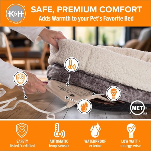 Pet Bed Warmer, Turn Any Pet Bed Into a Heated Cat or Dog Bed, Waterproof Ind... - Picture 2 of 9