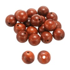 200pcs 10mm Red Rosewood Round Polished Wooden Loose Beads for Craft