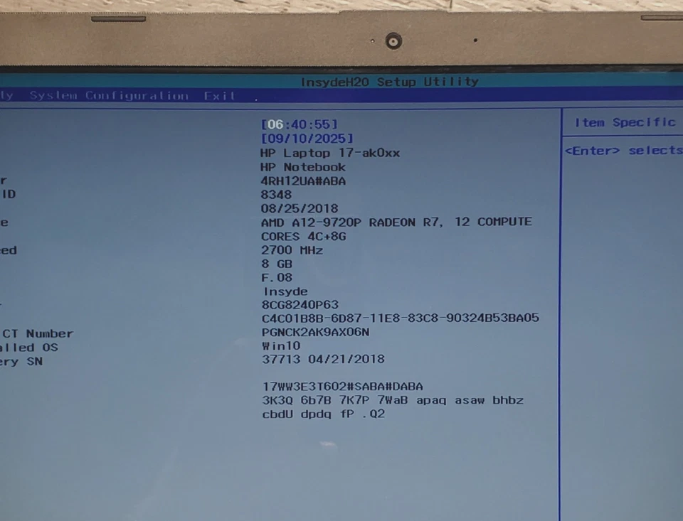 HP 17-ak064nr AMD A12-9720P 2.7GHz 8GB RAM 1TB HDD W10  *READ* 17.3" Laptop  - Image 2 of 4