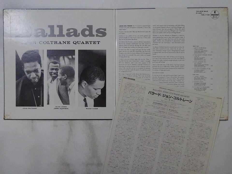 John Coltrane Quartet Ballads MCA Records VIM-4606 Japan  VINYL LP - Image 2 of 3