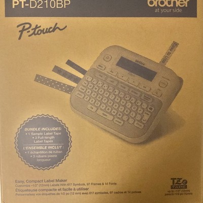 Brother P-Touch PT-D210BP Label Maker NEW, COMES W/ 7 PAKS OF TAPE.