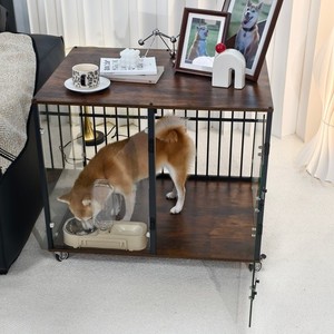 Bingopaw en verre trempé Crate Kennel Lourde Cage Pet Playpen Anti-Chew