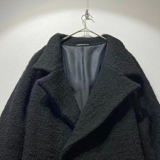 Vintage Y's Yohji Yamamoto Wool Mohair Big Collar Long Coat Black Japan Size 3
