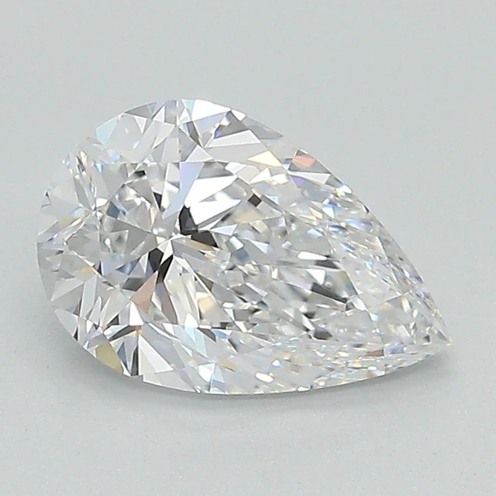 2.60 CT Pear Cut Lab Grown IGI Certified Loose Diamond D Color VS1 Clarity