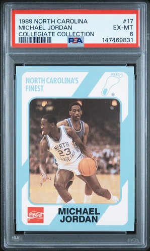 Michael Jordan 1989 North Carolina #17 Collegiate Collection PSA 6 - Picture 1 of 2