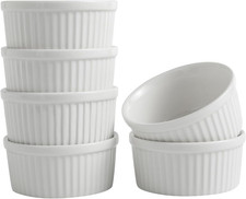 Ramekins 6 Oz Creme Brulee Ramekins Oven Safe Bowls Set of 6 Small Ceramic Bakin