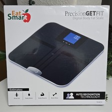 EatSmart Precision GetFit Body Analyzing Digital Glass Modern Black Scale