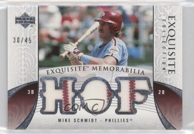 2006 Upper Deck Exquisite Collection Memorabilia /45 Mike Schmidt HOF 1h1