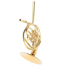 Broadway Gifts Brass French Horn Christmas Ornament