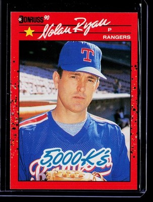 1990 Donruss #665 Nolan Ryan 5000K back ERR 5000K front King of Kings on back