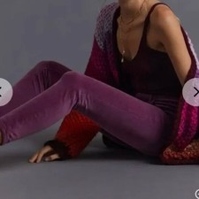 Anthropologie Pilcro Purple Corduroy Pants, size 26