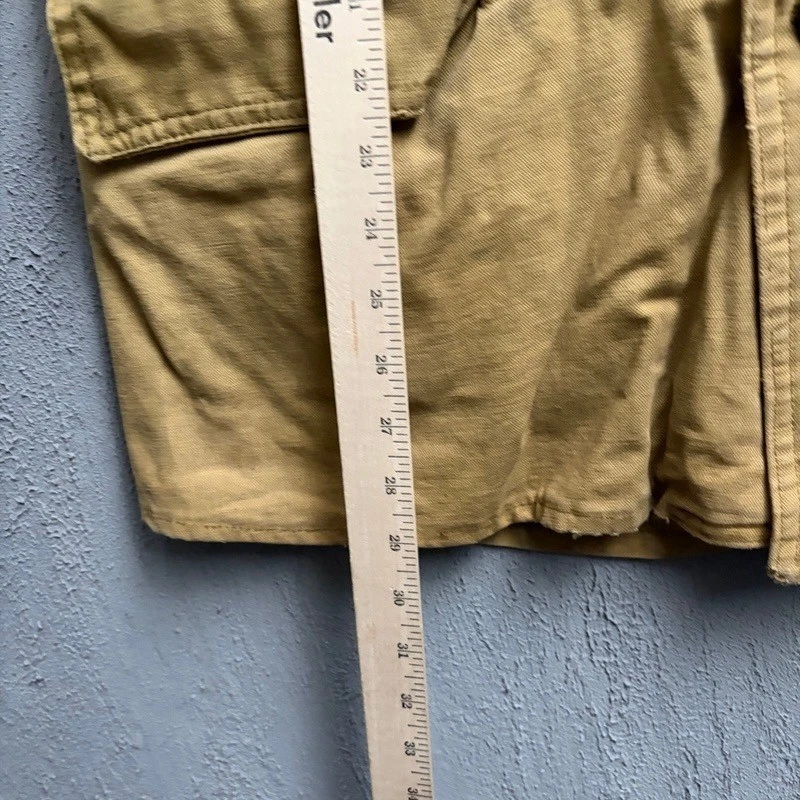 Vintage Mackinaw Jacket Large Tan 1940s Cotton Barnstormer Military image 7