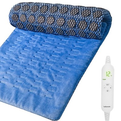 HELLOMOTO Jade Stone Heating Pad for Back Pain Relief, Weighted Heating Pad w...