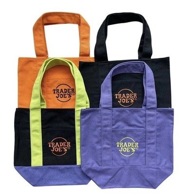 Trader Joe's Mini Halloween Trick-or-Treat Canvas Tote Lunch Bags