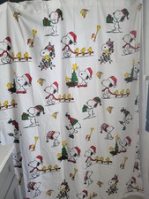 Peanuts Snoopy  Woodstock Christmas Shower Curtain