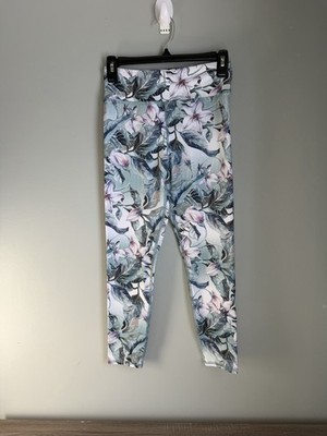 Evolution and Creation Floral Leggings Women s Small High Rise Yoga Athleisure