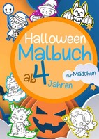 Halloween Malbuch MäDchen 4 Jahre, 30 Ausmalbilder, Kinderbuch, Malbuch