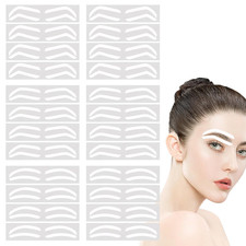 24pk Disposable Eyebrow Stencils Adhesive Mapping Tape 3 Shapes Brow Shaper 24