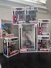 Funko Pop! Boxed Vinyl 6-Pack Lot Deadpool Darth Vader Captain Marvel Target etc