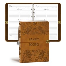 Recipe Book to Write in Your Own Recipes, Family Blank Recipe Book Binder
