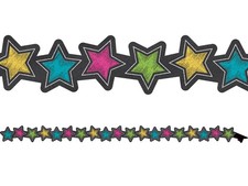 Teacher Created Resources Chalkboard Brights Stars Magnetic Border TCR77313