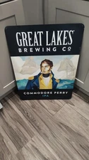 Great Lakes Brewing Tin Beer Sign Commodore Perry IPA Cleveland Ohio Bar Tacker