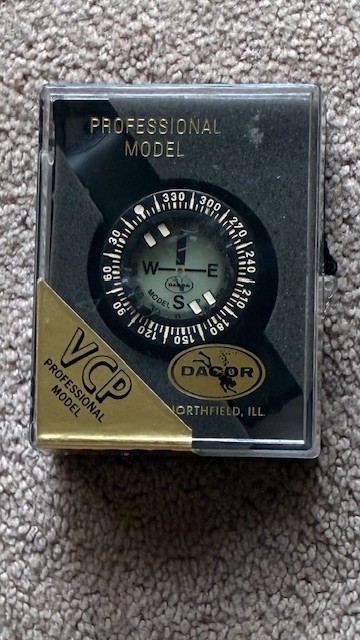 Vintage Dacor VCP Top & Side Viewing Compass Model VCP Professional Mode 3604-00