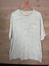 Carhartt shirt mens Large heathered green Gray Original fit workwear dad pocket