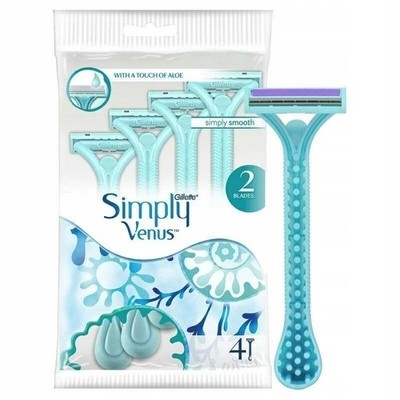 Gillette Simply Venus 4 Rasierer mit 2 Klingen, 1er Pack
