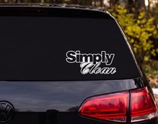 Simply Clean Stacked Logo Black White Vinyl Decal Sticker Car Window