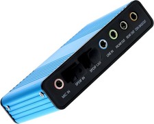 USB 2.0 External Sound Card 6 Channel 5.1 Surround Adapter Audio S/PDIF