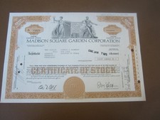 1973 - MADISON SQUARE GARDEN CORPORATION - Stock Certificate