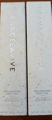 2 Usana Celavive Replenishing Night Gel 2 x .9 oz sealed boxes makeup damage box